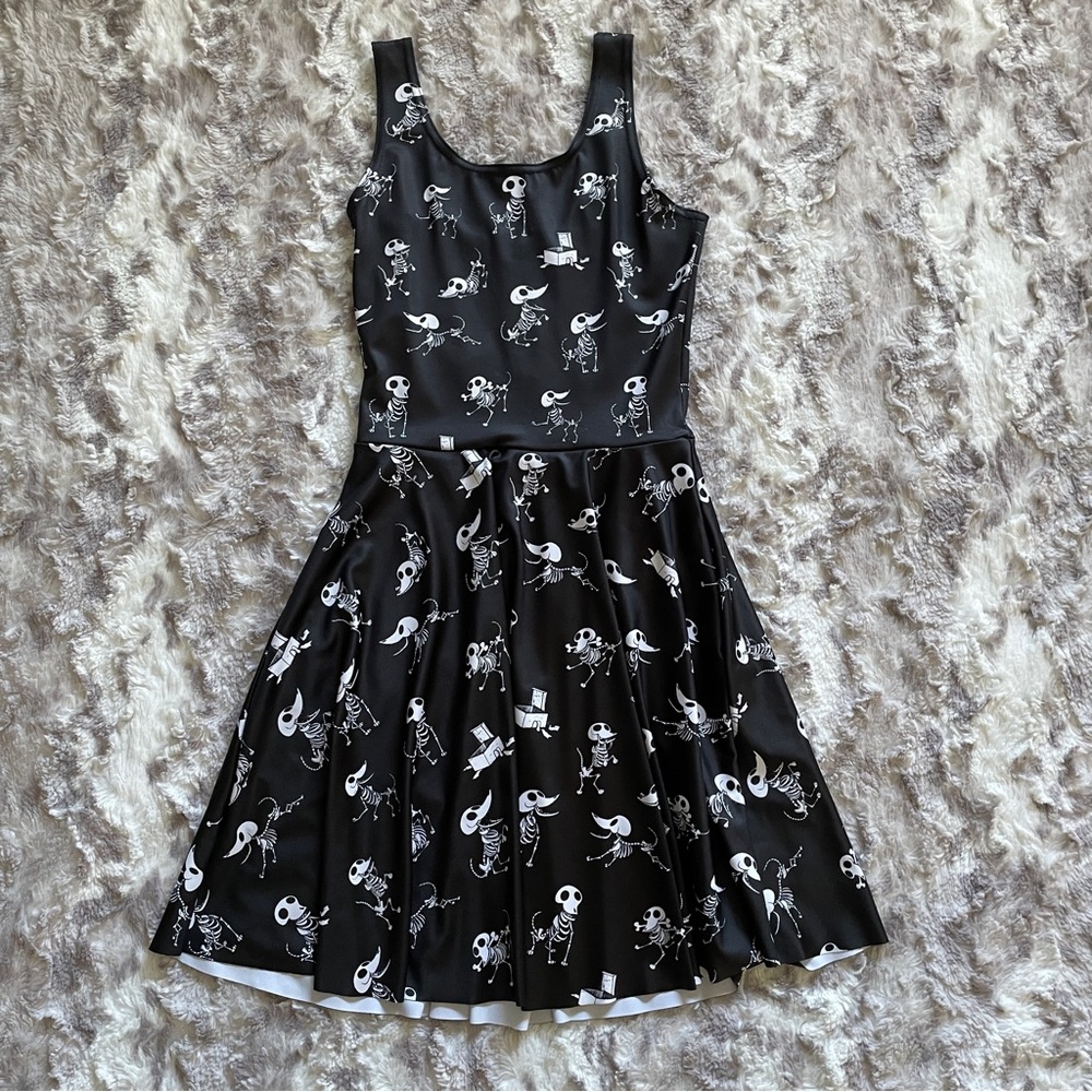 BlackMilk Corpse Bride Scraps Scoop Skater Dress - Picture 7 of 9